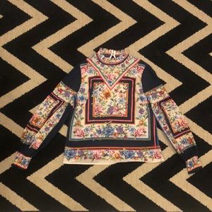 Hippie sheer long sleeve top